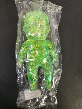 Green Glitter Squishy Baby Doll Toy